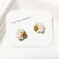 S-231　ハンドメイド☆ビジューピアス／イヤリング