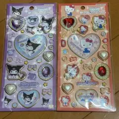 新品未使用　サンリオ　キラキラジュエルシール　2枚セット　キティちゃん　クロミ