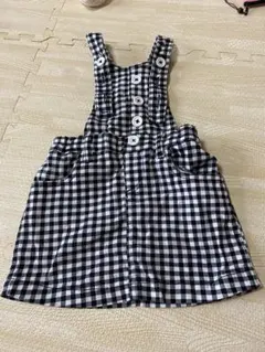 ワンピース　ギンガムチェック　女の子　スカート　ジャンパースカート