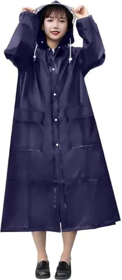 レインコート 自転車 リュック対応 レディース Lサイズ 二重レインバイザー付