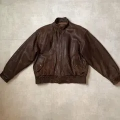 レザージャケット　ブラウン　羊革　本革　短丈　vintage