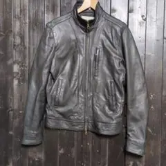 nano・universe ラムレザー シングルライダースジャケット