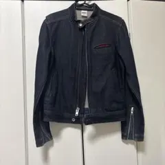 アイアンハート　シングルデニムライダースジャケット 21ozレギュラーデニム シングルライダースジャケット／インディゴ
