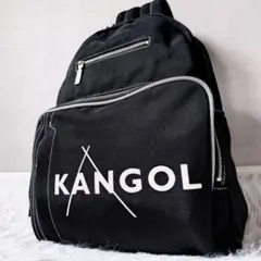 【極美品】KANGOL　バックパック　リュック　デカロゴ　刺繍　大容量のサムネイル