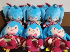 初音ミクふわぷちLぬいぐるみ　ワンダーランドのセカイの初音ミク 6点セット