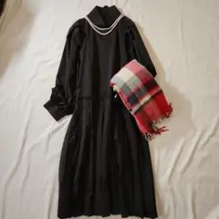 未使用級❤ルイルエブティック　ブラックプリーツワンピース☆大きめサイズ