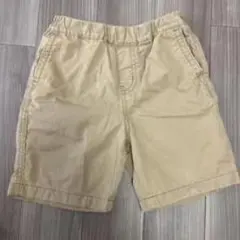 ベージュ ショートパンツ ゴムウエスト