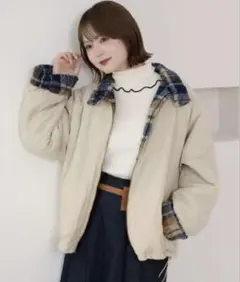 kutir リバーシブルナイロンボアブルゾン