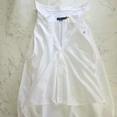 ラルフローレン 白 ホワイト コットン 長袖シャツ メンズ XL QRタグ