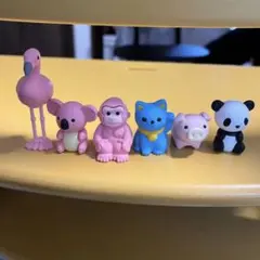 動物消しゴムセット 6体