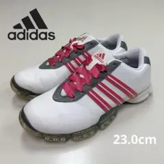 adidas レディース ゴルフシューズ ホワイト ピンク 24cm - メルカリ