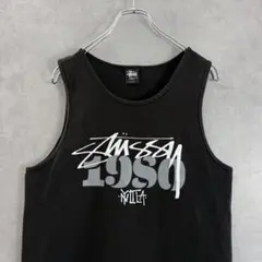 STUSSY ステューシー 両面プリント タンクトップ ブラック LARGEのサムネイル