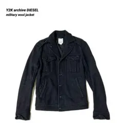00s Y2K archive DIESEL ミリタリー ウール ジャケット