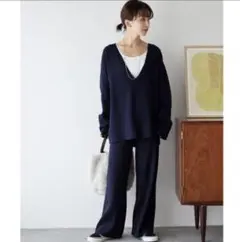 JOURNALSTANDARDウォッシャブルストレッチニットVネックプルオーバー