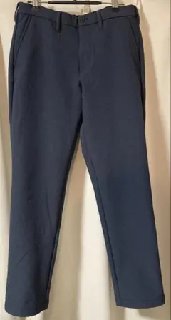 無印良品　防風裏起毛ストレッチテーパードパンツ　M　ダークネイビー