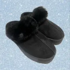 ファー付きムートンブーツ 厚底 ゎ