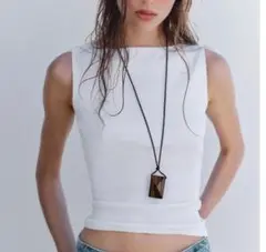 ZARA リブトップス S