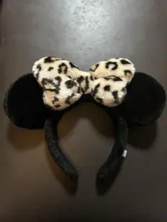 ディズニー　カチューシャ　ヒョウ柄　ミニ―マウス　レオパード