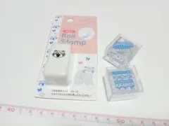 新品　3点　はんこ　スタンプ　氷印　ロールスタンプ　ネコ　鮭　デコ　猫　先生