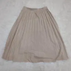 【ザラ】ウエストゴム ひざ下プリーツスカート Mサイズ ベージュ