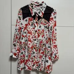 CHUBBYGANG トランプ柄 長袖シャツ