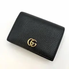GUCCI GGマーモント 二つ折り財布 ブラック