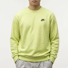 NIKE ロゴ 薄手 スウェット ライムイエロー M 春向けのサムネイル