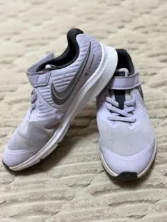 Nike キッズスニーカー ホワイト/パープル 22センチ
