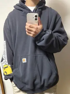 古着 carhartt ネイビー　パーカー