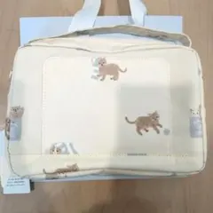 ジェラピケ　おむつポーチ 猫　プレイフルキャット　ブルー