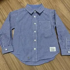 BEAMS mini ビームスミニ ギンガムチェック 長袖ボタンシャツ 110