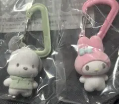 カラフルカラビナマスコットチャームポチャッコ　マイメロディ新品セット売り