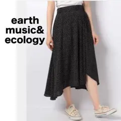 【earth music&ecology】イレギュラーヘム ドット スカート