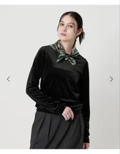 BEAUTY&YOUTH ポリエステルブレンド ベロアロングスリーブ Tシャツ