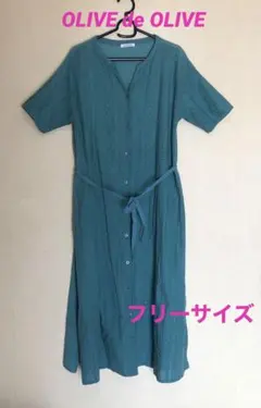 OLIVE des OLIVE 半袖ワンピース グリーン　フリーサイズ