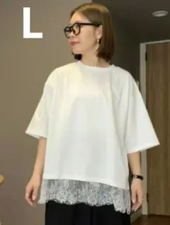 しまむら新品未使用 ammy 裾レース Tシャツのサムネイル