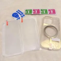 ⭐️iPhone 14 Pro スマホケース クリア ガラスフィルム×2枚