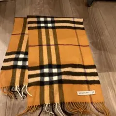 BURBERRY チェック柄マフラー オレンジ系