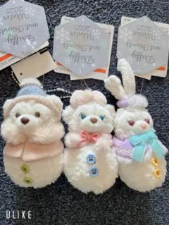 ダッフィーフレンズ 雪だるまぬいぐるみチャーム 3つセット