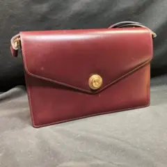 GUCCI オールドグッチ ヴィンテージ レザー ショルダーバッグ ボルドー