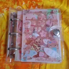 日焼けキティ　ハローキティ　シャカシャカシール帳　ノート帳　カードケース A8