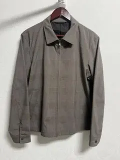 ブラウンチェック ジップアップジャケット