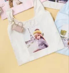 スリーピー新作　リカちゃんコラボ　エコバッグ　ピンク