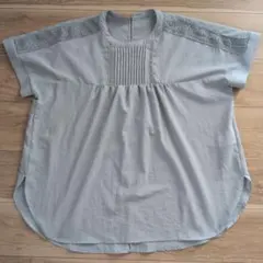 ITEMS　URBAN RESEARCH　ピンタックレースブラウス ライトブルー
