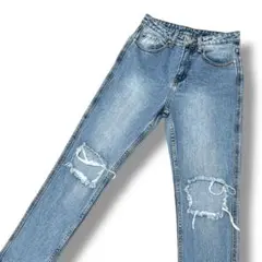 UNIF ユニフ クラッシュ加工 テーパード デニムのサムネイル