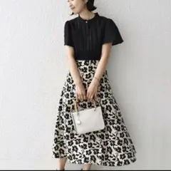 SHIPS シップス　花柄 セミフレア スカート極美品　Sサイズ