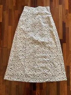 GLOBAL WORK ヒョウ柄ロングスカート M