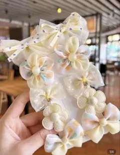 花とリボンのヘアピン6個セット 未開封