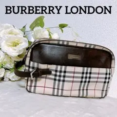 BURBERRY LONDON セカンドバッグ　ダブルジップ　ノバチェック柄