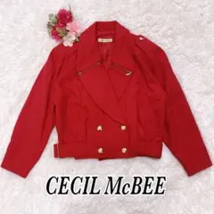 赤 テーラードジャケット